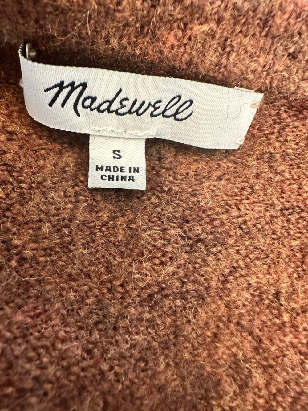 Madewell Super Soft Heathered Clay Long Line Kent‎ Open Cardigan Pockets sz S - Picture 8 of 15